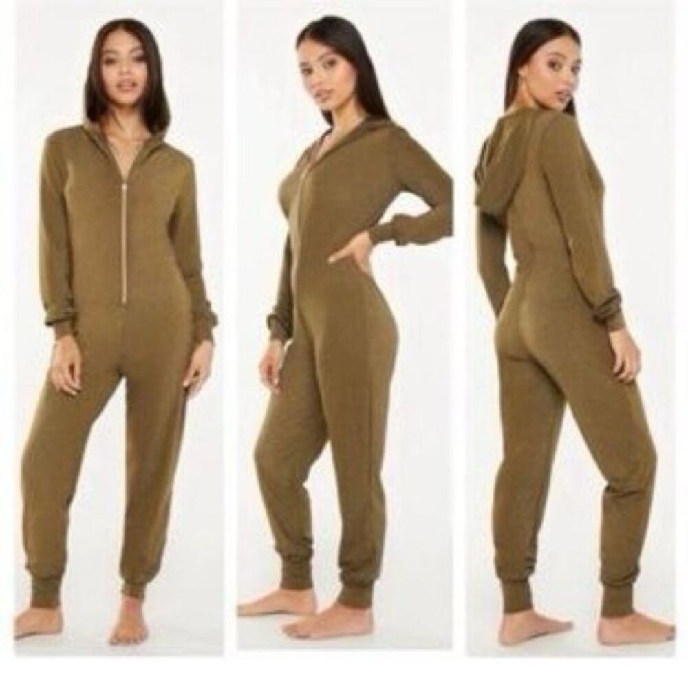 New Savage X Fenty Sleep and Shine Olive Onesie Sz S